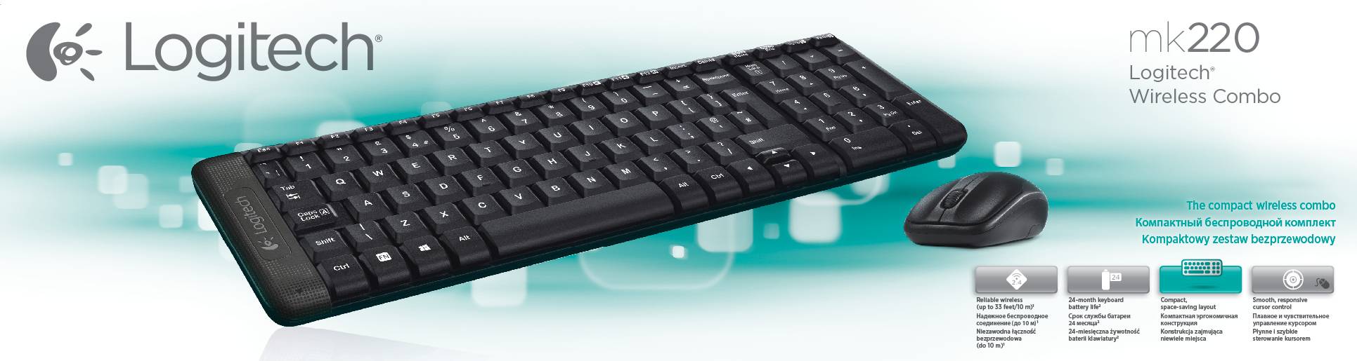Keyboard Logitech MK220 Wireless