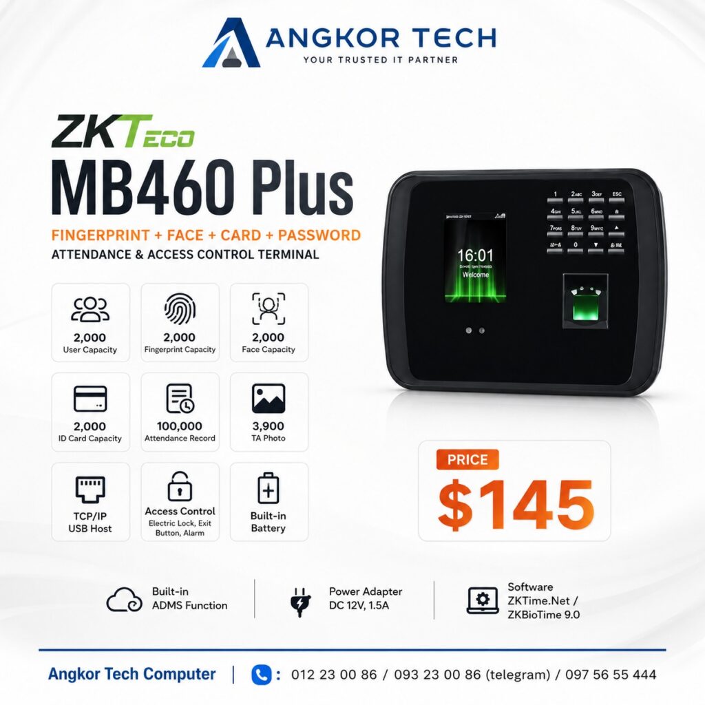ZKTECO Face T&A Device MB460 Plus