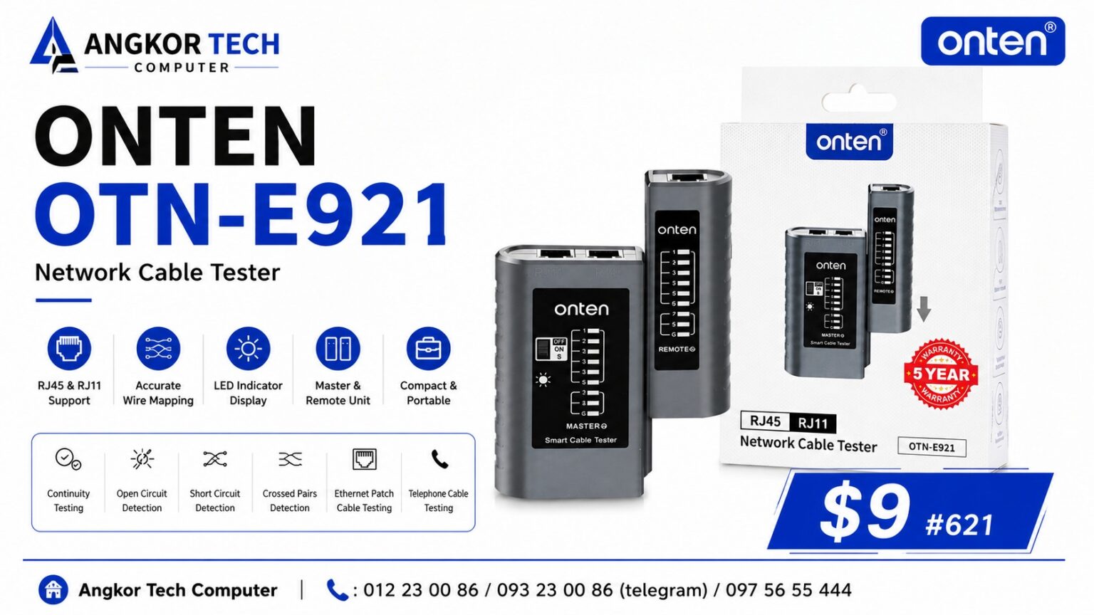 Tester ONTEN OTN-E921 Network Cable