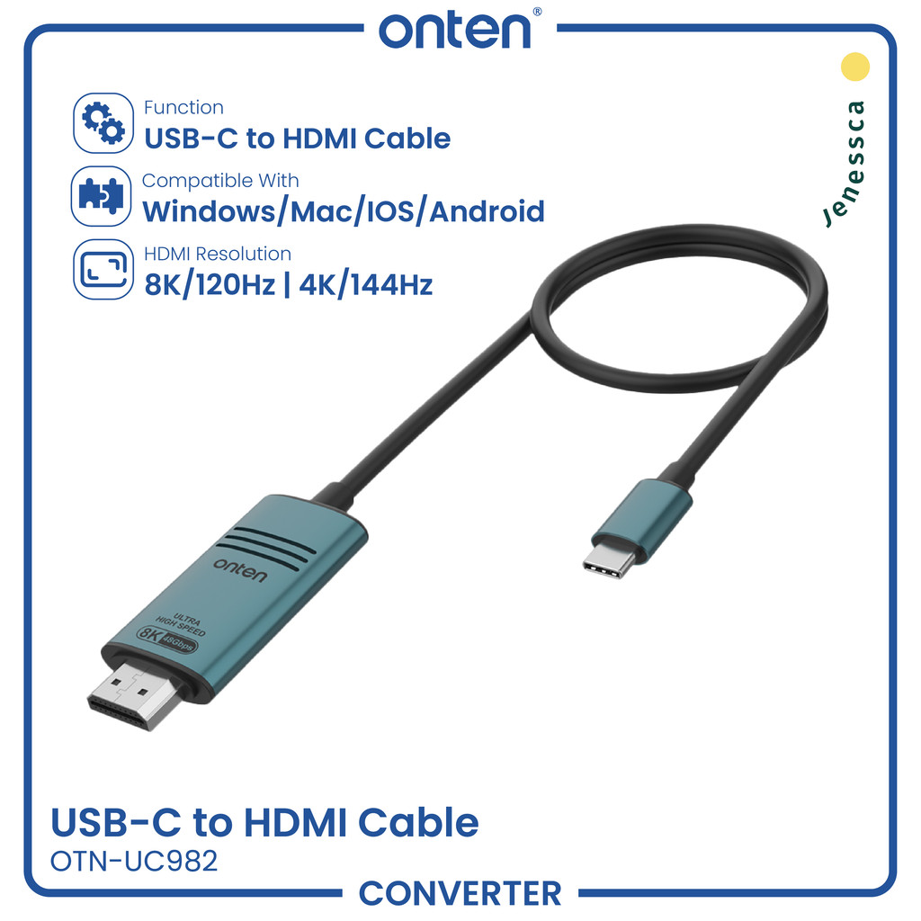 Onten USB-C to 8K HDTV Cable OTN-UC982