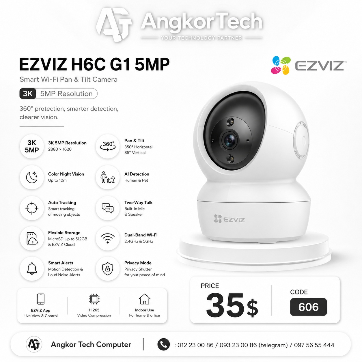 Camera EZVIZ H6C G1 5MP 3K