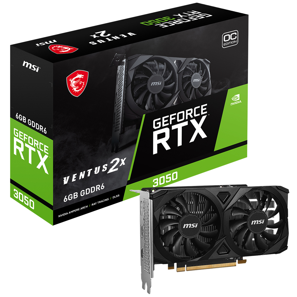 VGA MSI GeForce RTX 3050 VENTUS 2X E 6G OC