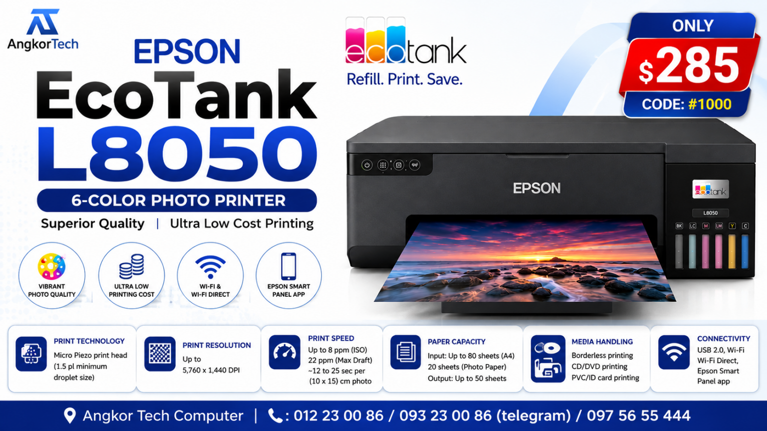 Printer Epson EcoTank L8050