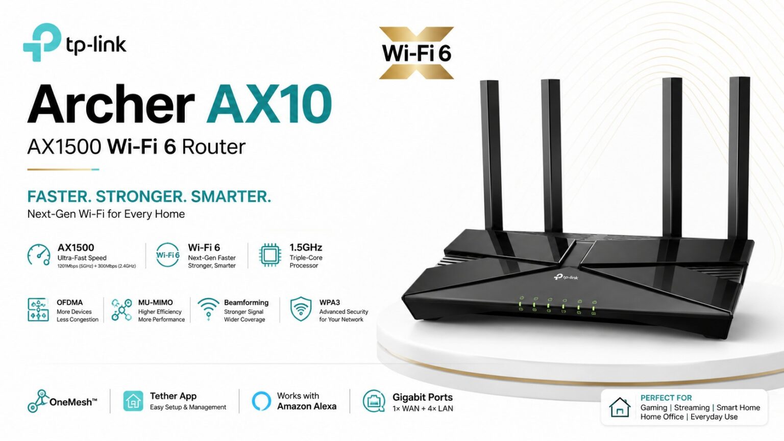 Router Wi-Fi Archer AX10_TP-LINK