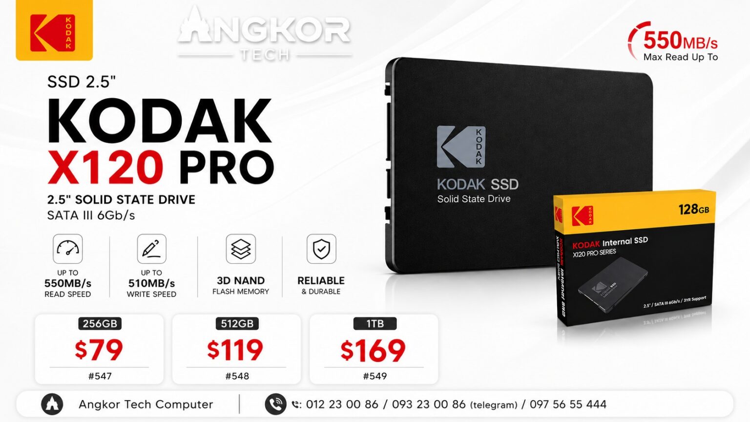 SSD 2.5" KODAK X120 PRO 512GB