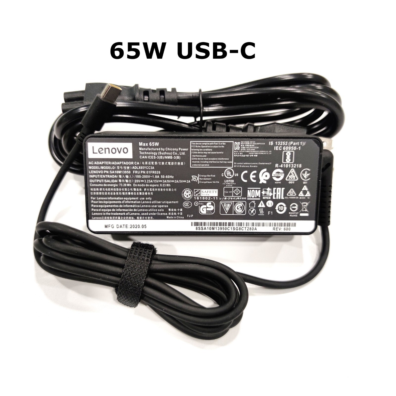 Charger Lenovo Type C 65w