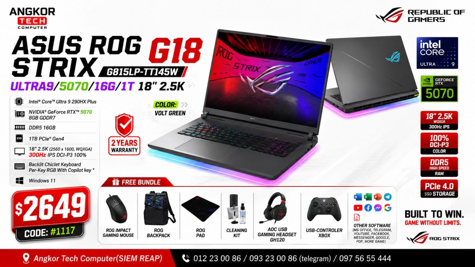 LP ASUS ROG Strix G18 G815LP-TT145W