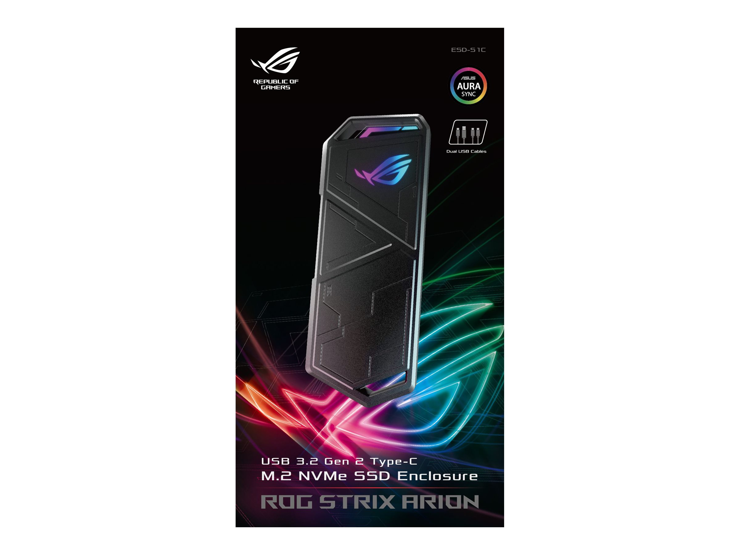 External Enclosure Asus ROG Arion Black