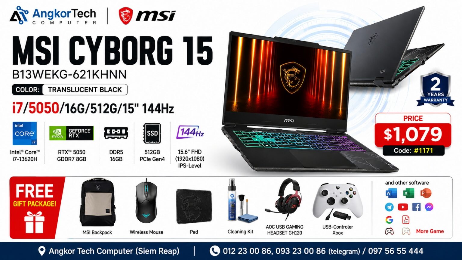 LP MSI Cyborg 15 B13WEKG-621KHNN