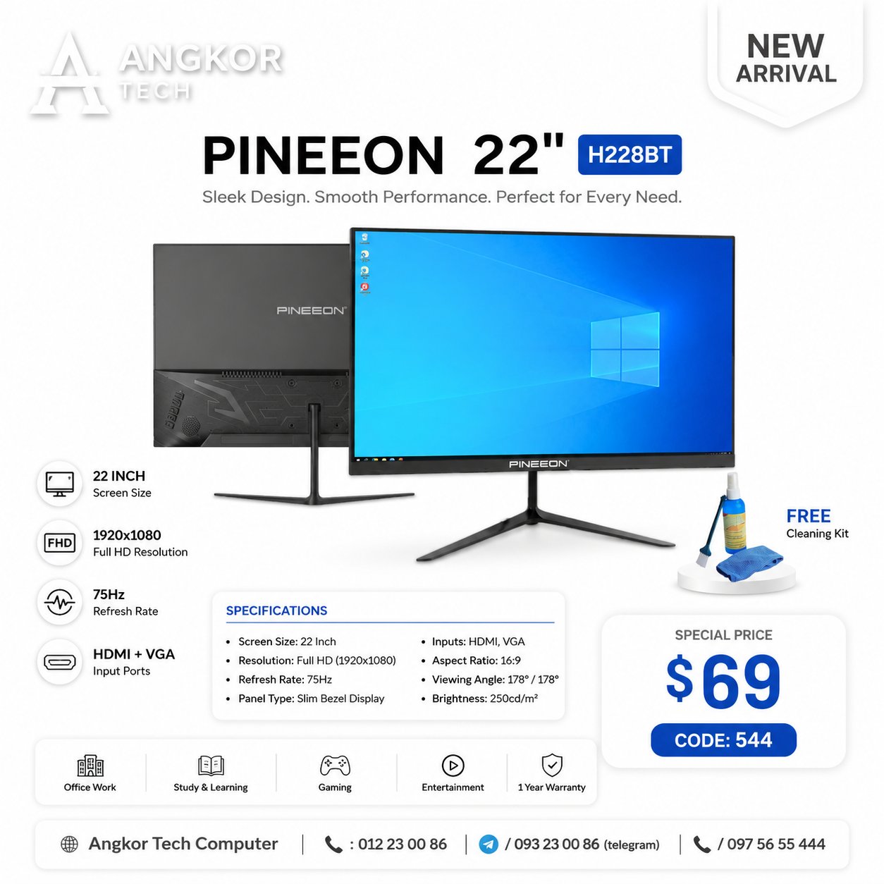 Monitor PINEEON 22 Ich ( H228BT)
